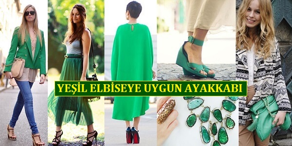 Yeşil Elbiseye Uygun Ayakkabı Modelleri